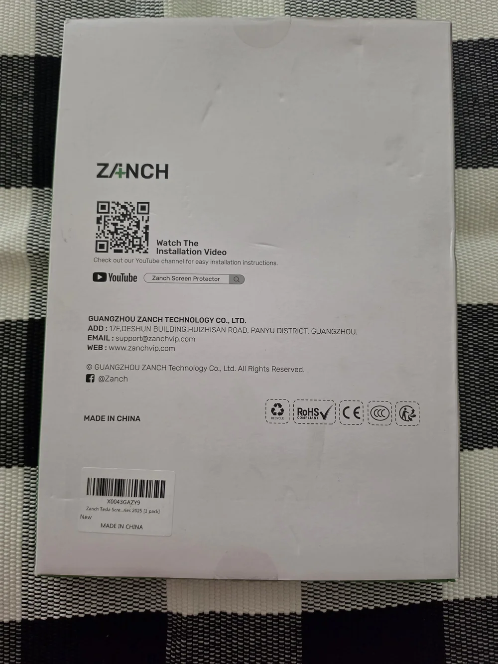 zanch tesla screen protector 15in series 2025